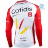 Cykeltrøje Langærmet + Bib Cykelbukser 2020 Team Cofidis Viter Thermal Fleece N001